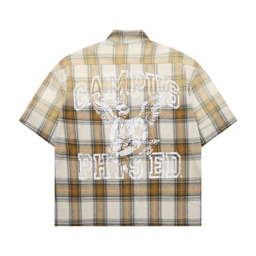 Campus Goods Saint Sun Fade Flannel - Cream/Brown
