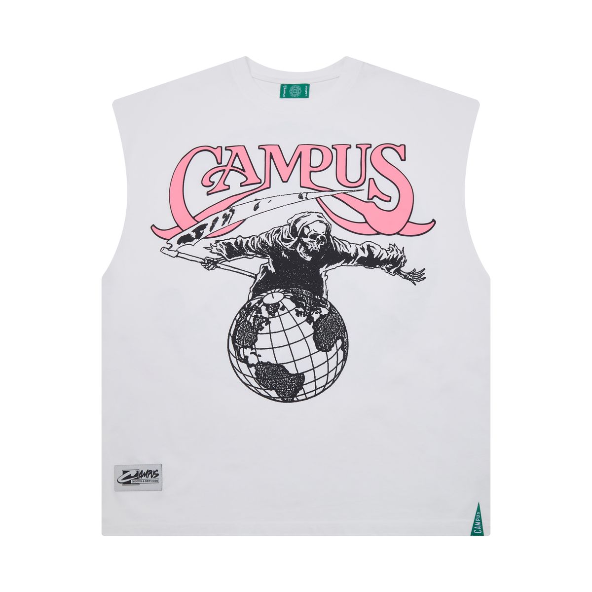 Campus Goods Reaper Cutoff Shirt - White