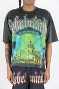 REBEL MINDS RM-TOWN GRAPHIC SHIRT - CHARCOAL
