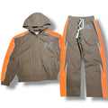 Shattered Hearts Peekaboo Nylon Sets - Brown/Orange