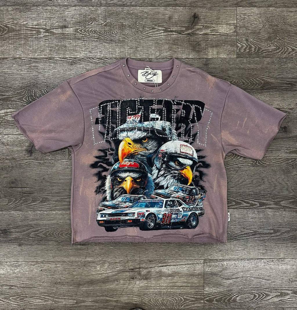 BKYS SPEED EAGLE CROPPED SHIRT - MAUVE