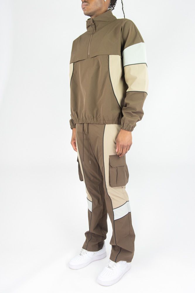 Rebel Minds RIPSTOP NYLON COLORBLOCK SET - Brown