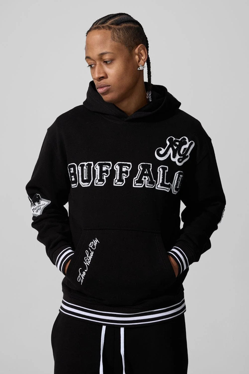 Jordan Craig BUFFALO MAFIA PULLOVER HOODIE - Black