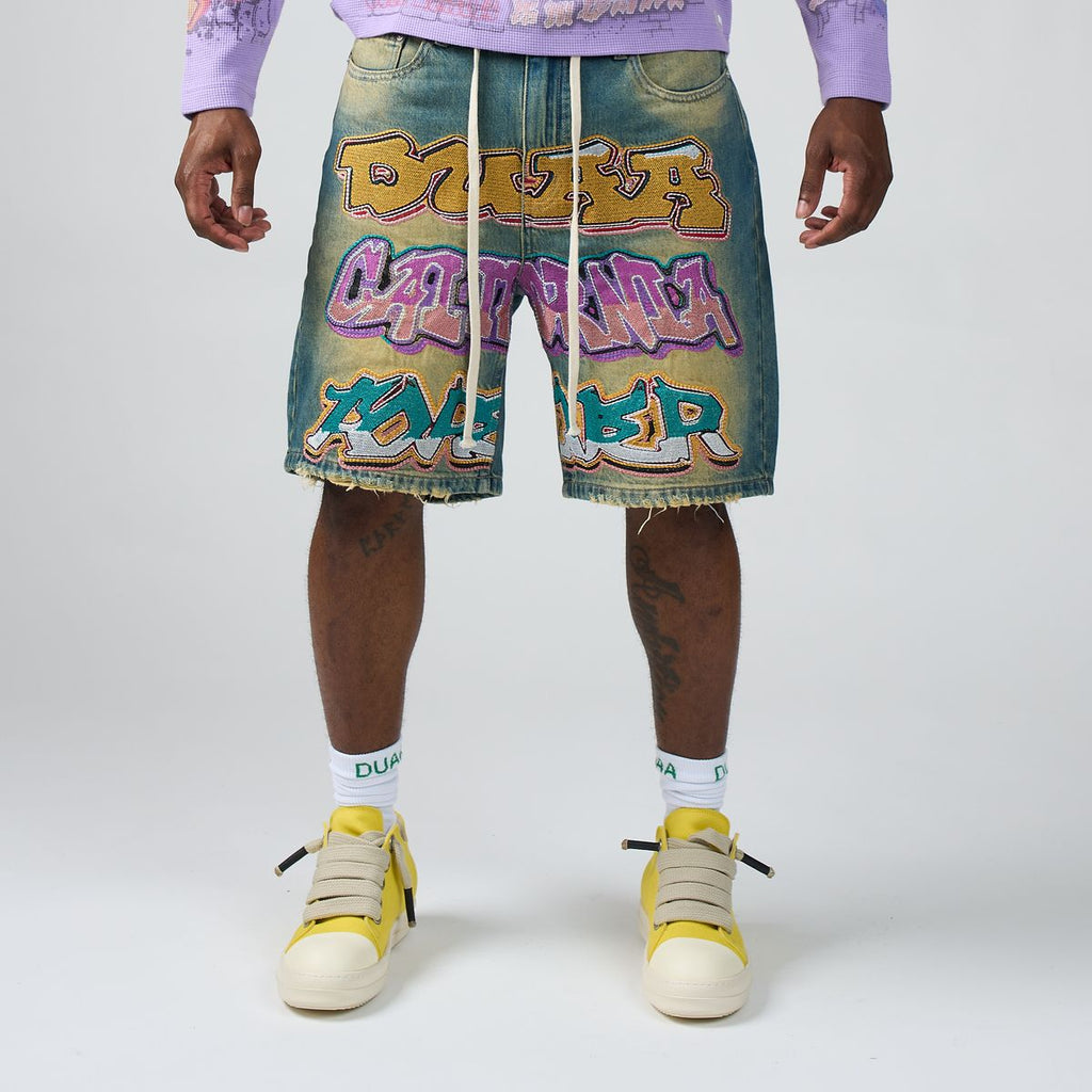 Duaa Wall Blue Shorts - Vintage