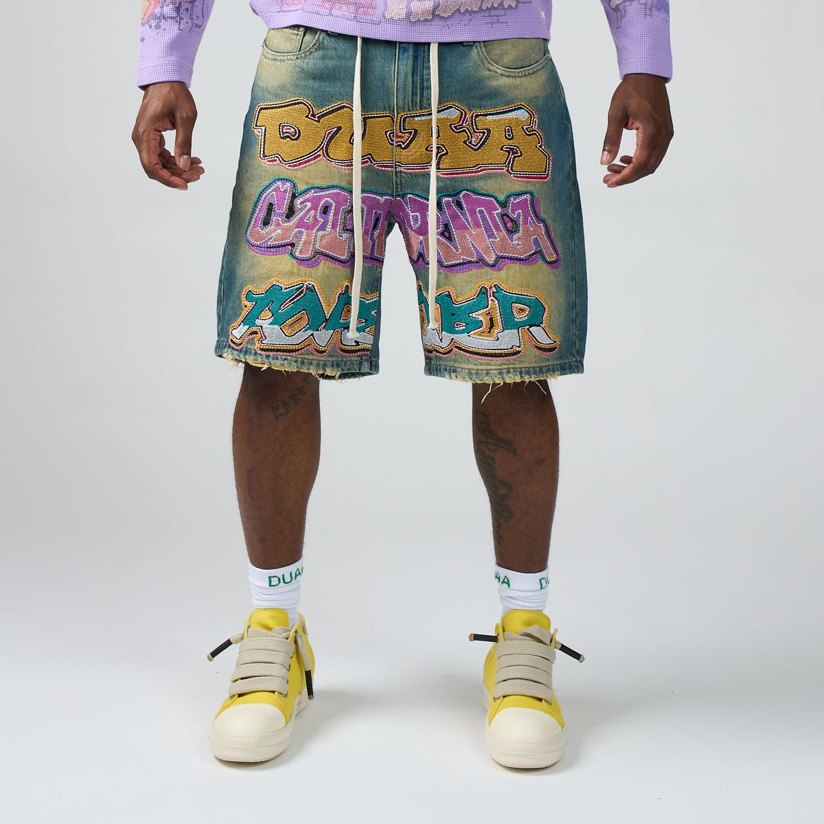 Duaa Wall Blue Shorts - Vintage