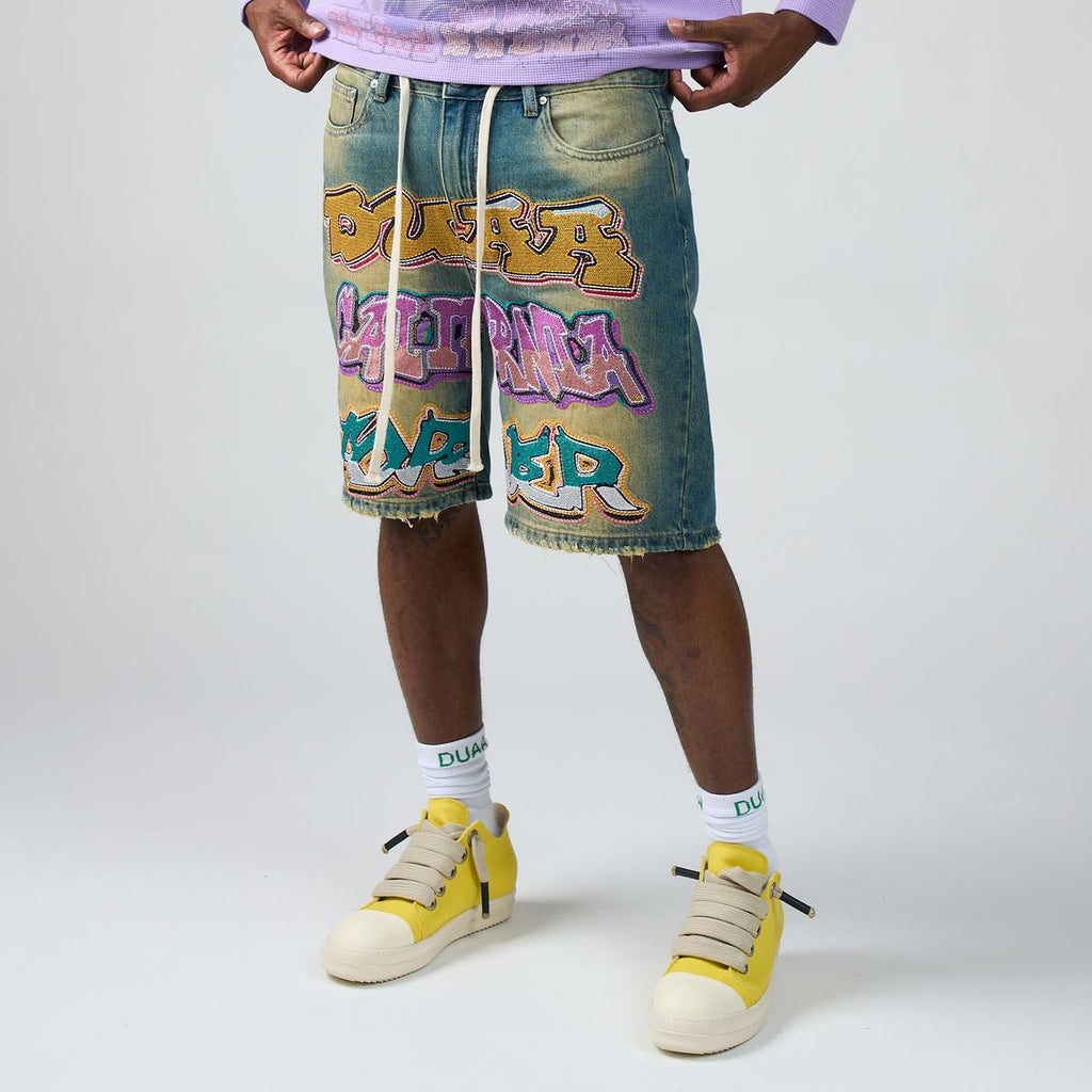 Duaa Wall Blue Shorts - Vintage