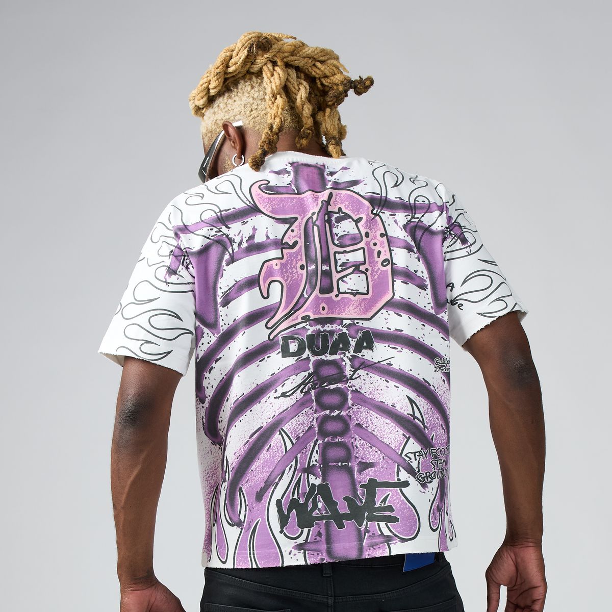 Duaa X-Ray Shirt - White & Purple