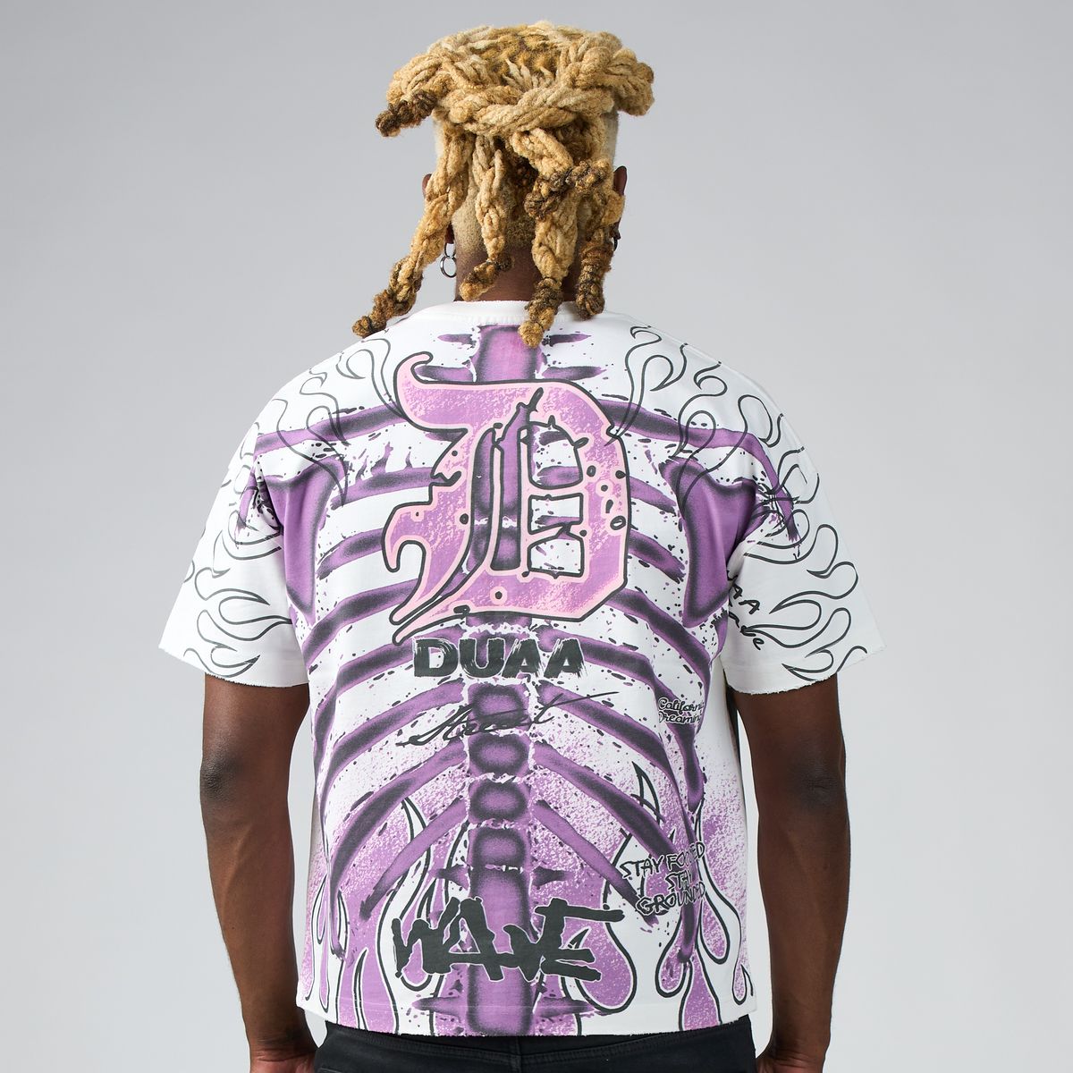 Duaa X-Ray Shirt - White & Purple