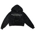 VISIONARY CLUB TWISTED CHAOS DISTRESSED HOODIE - Black