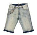 Focus Rhinestone Shorts - Vintage Wash