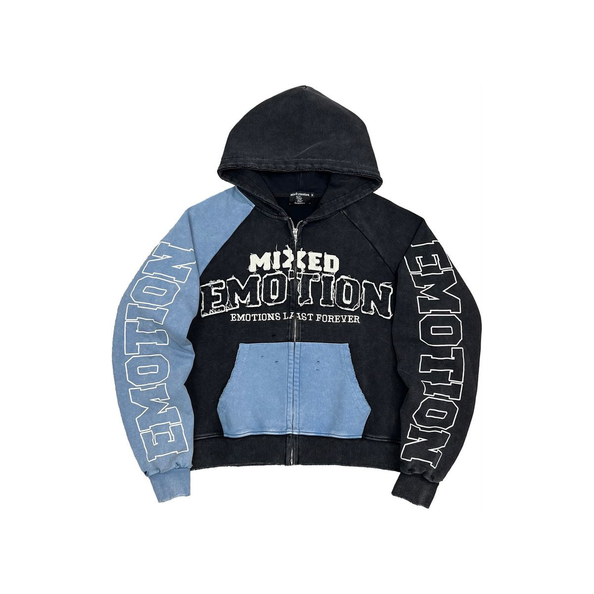 Mixed Emotions “Split Decision” Hoodie - Blue/Black