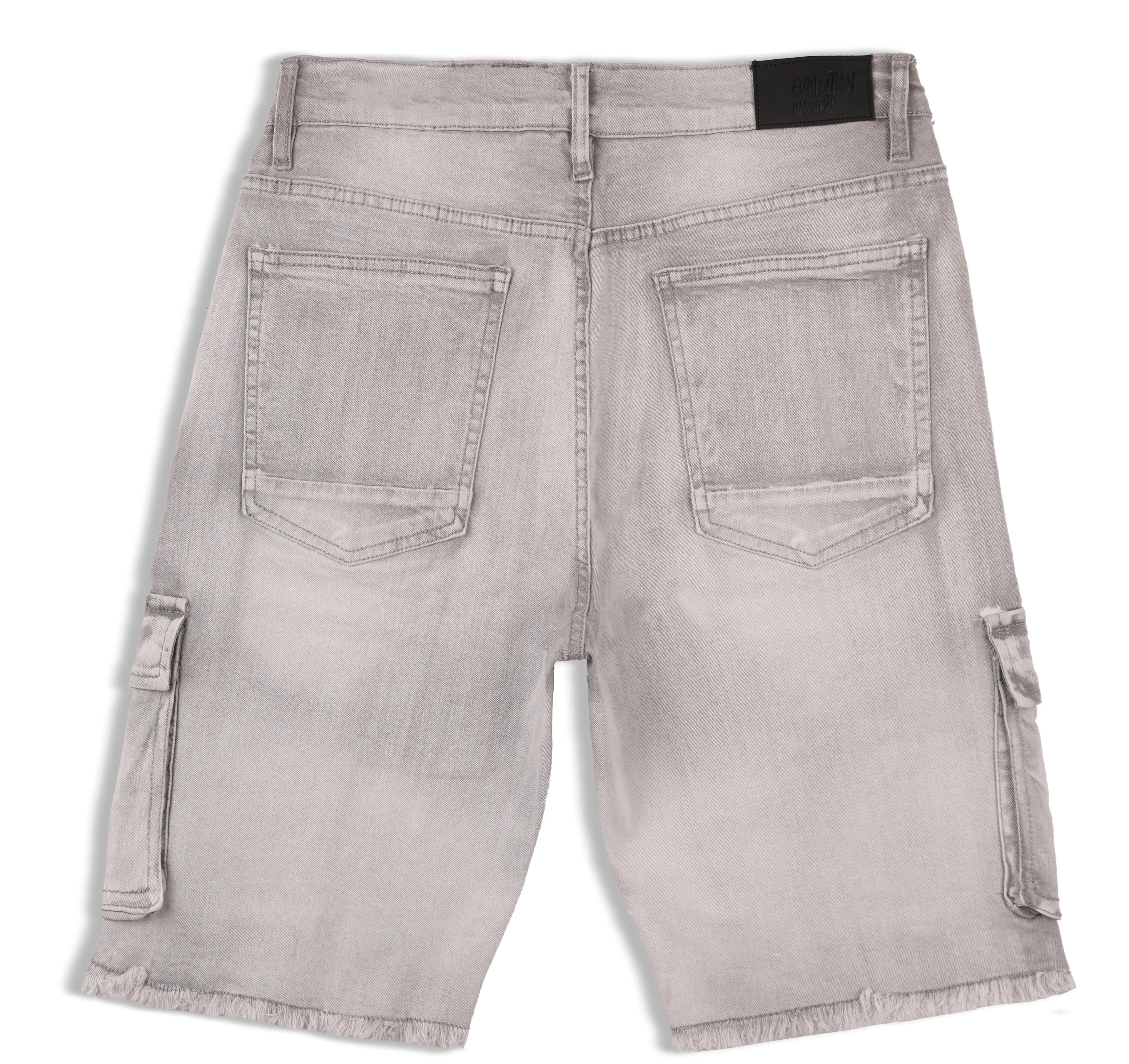 Evolution MEN'S STAPLE DENIM CARGO SHORTS - Grey
