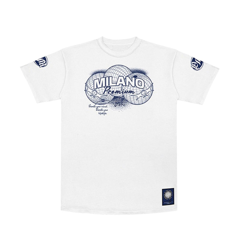 Premium Milano Elevate Your Mind Crew Neck Shirt White
