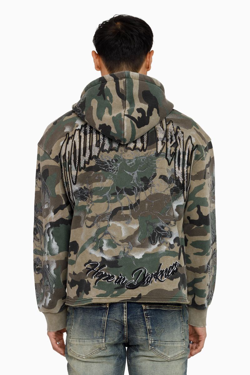 Smoke Rise Trouble In Peace Zip Hoodie - Camo