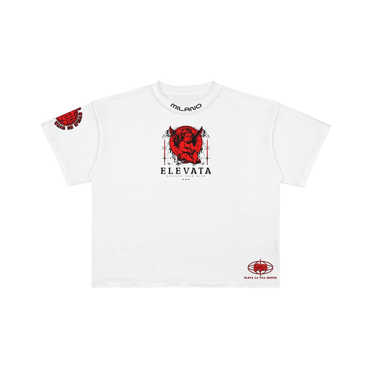 Premium Milano Guard Your Heart Crew Neck Shirt White