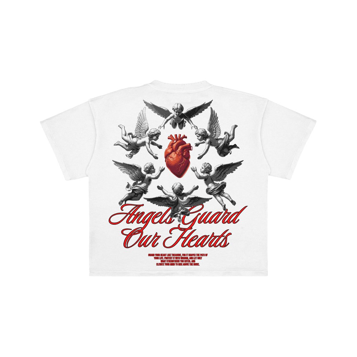Premium Milano Guard Your Heart Crew Neck Shirt White