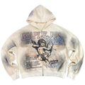 Space Ape Studios BLIND ANGEL ZIP UP HOODIE - Cream