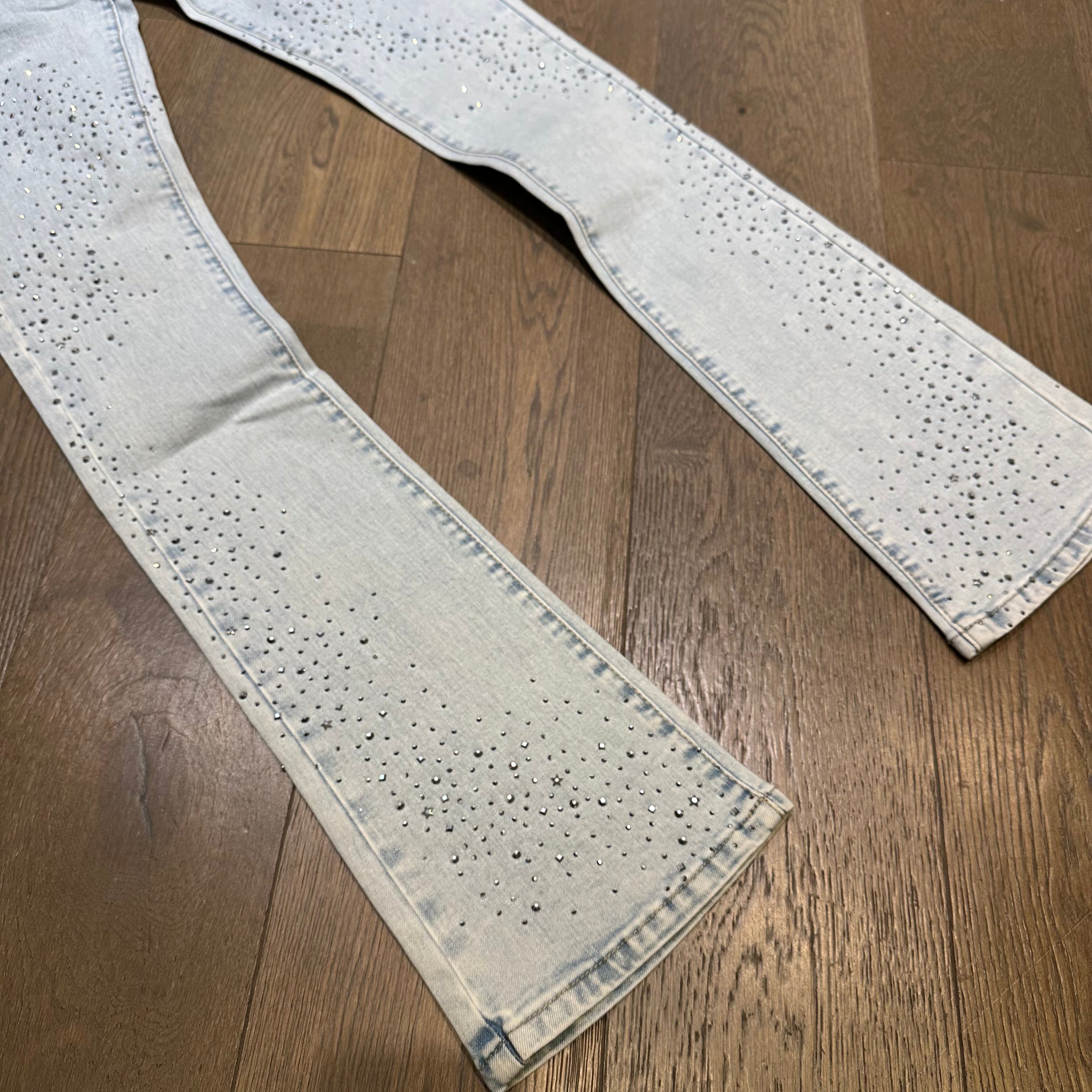 Concept Starlight Stacked Jeans - Light Blue