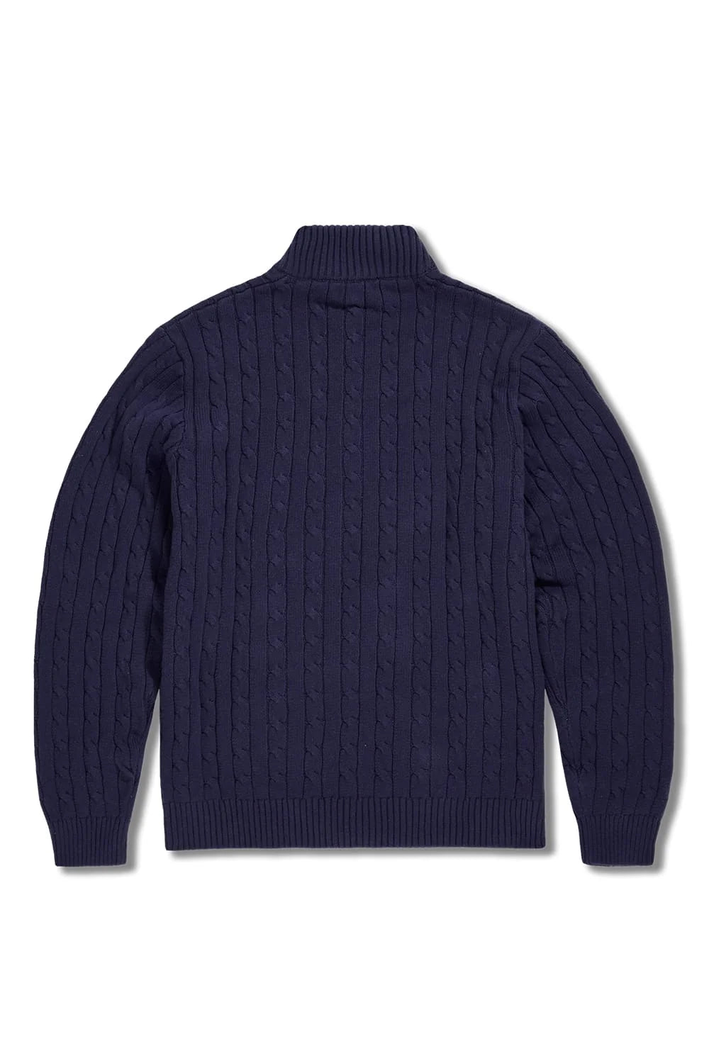 Jordan Craig Montauk Quarter Zip Cable Knit Sweater - Navy