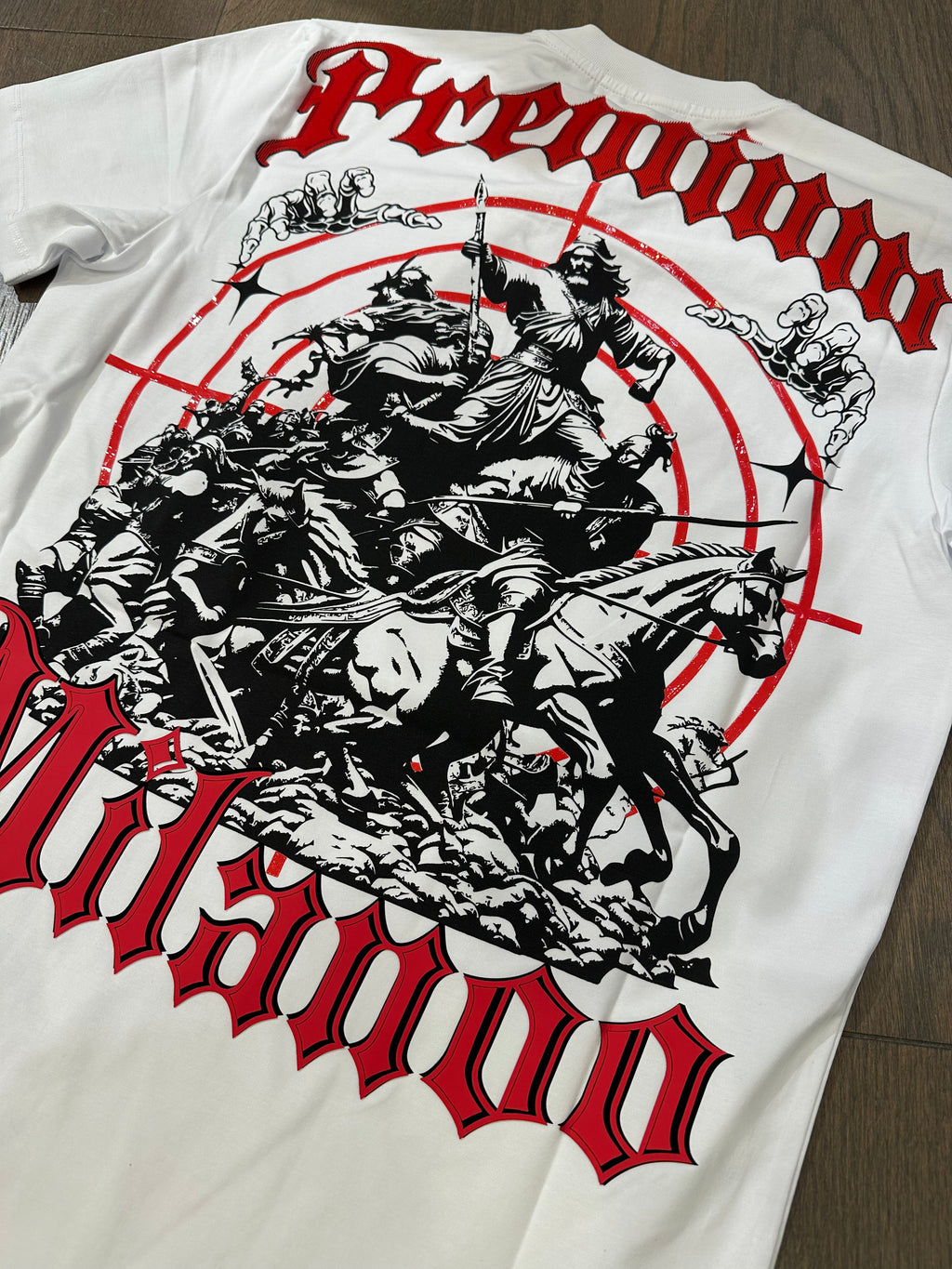 Premium Milano Target On Sight Crew Neck Shirt White