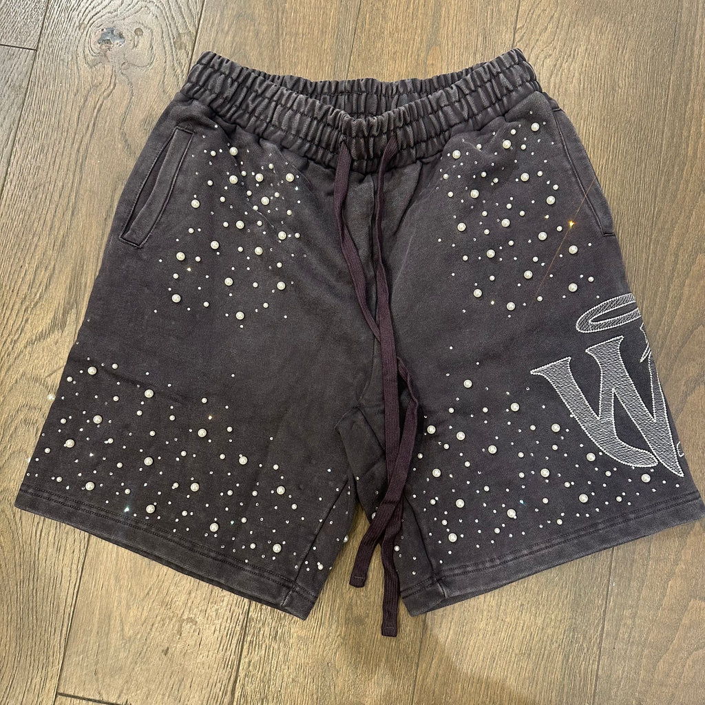 Mr. Wave WDS Studio Shorts With Pearls And Rhinestones - Grey