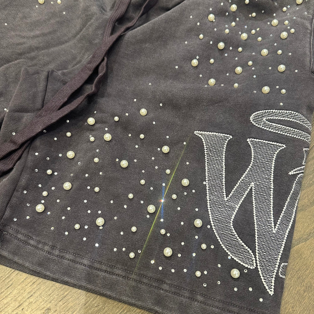 Mr. Wave WDS Studio Shorts With Pearls And Rhinestones - Grey
