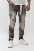 DZTR Premium Distressed Jeans 613 - “Bottom Black”