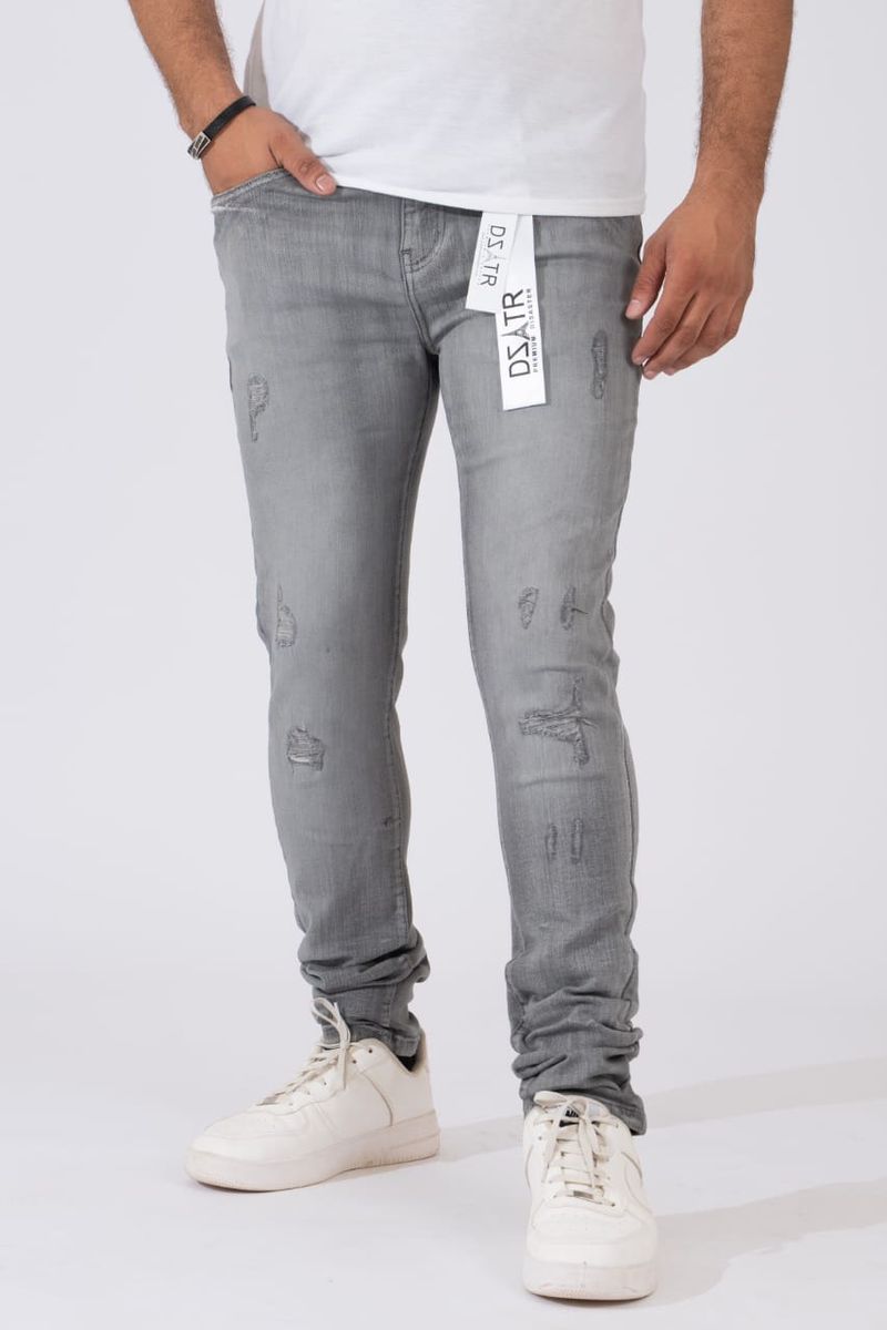 DZTR Premium Distressed Jeans 701 - Grey Tint