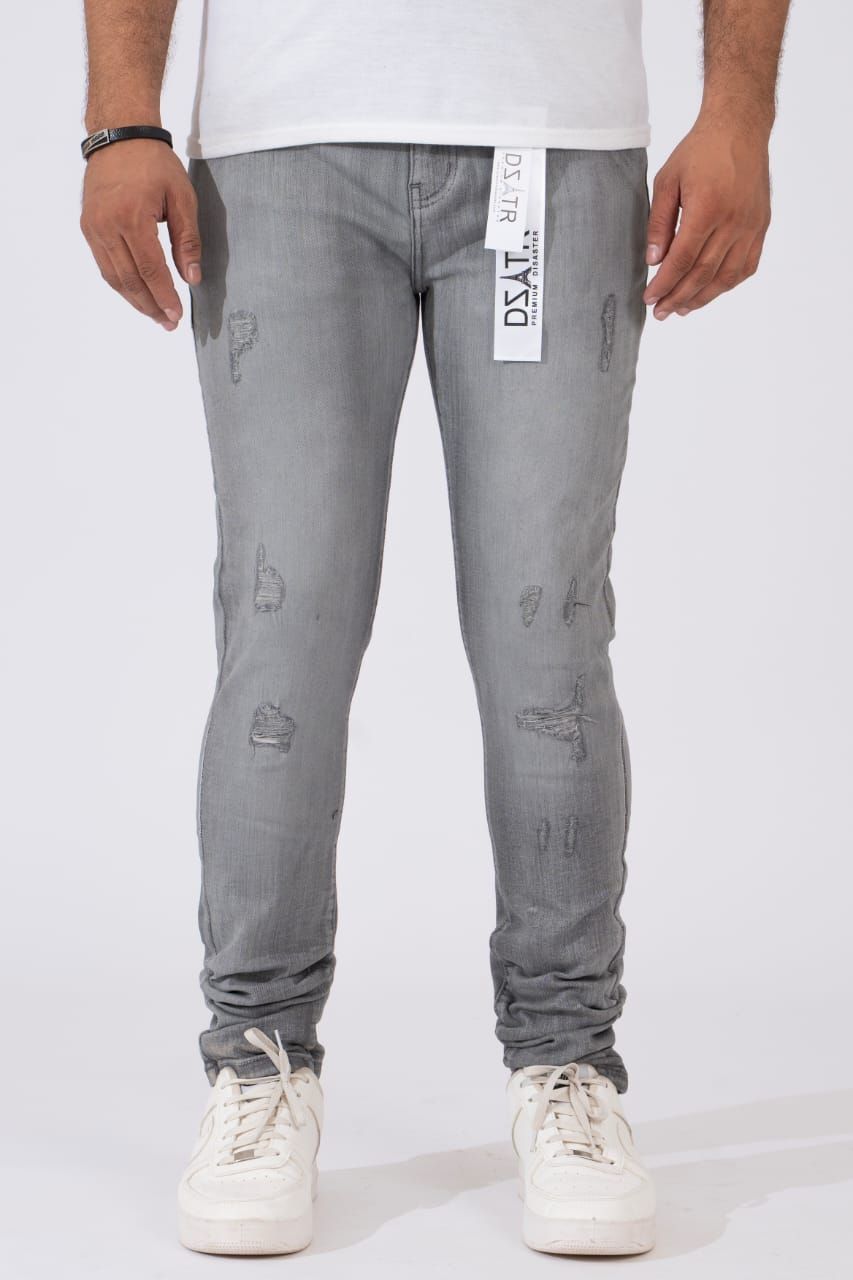 DZTR Premium Distressed Jeans 701 - Grey Tint