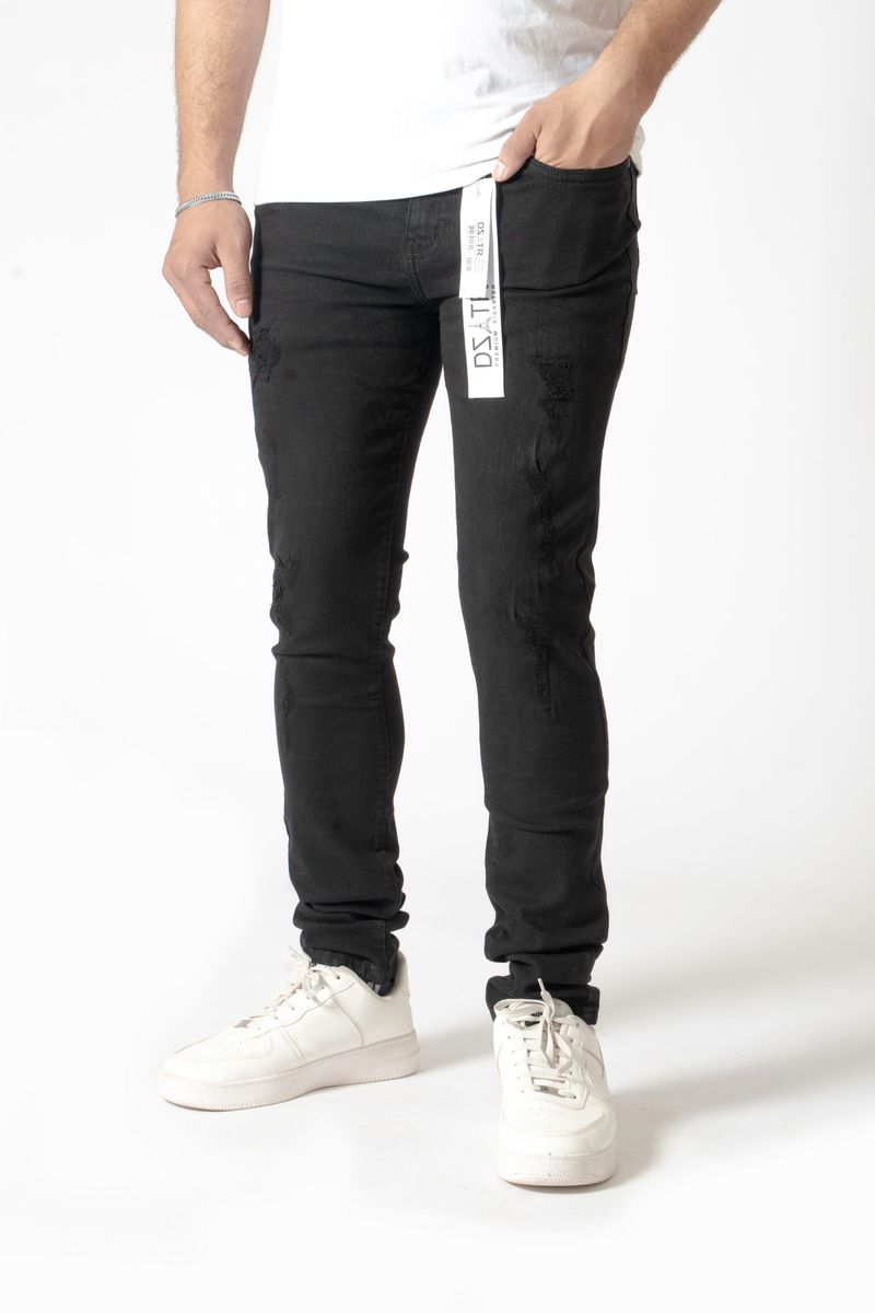 DZTR Premium Distressed Jeans 351 - Black