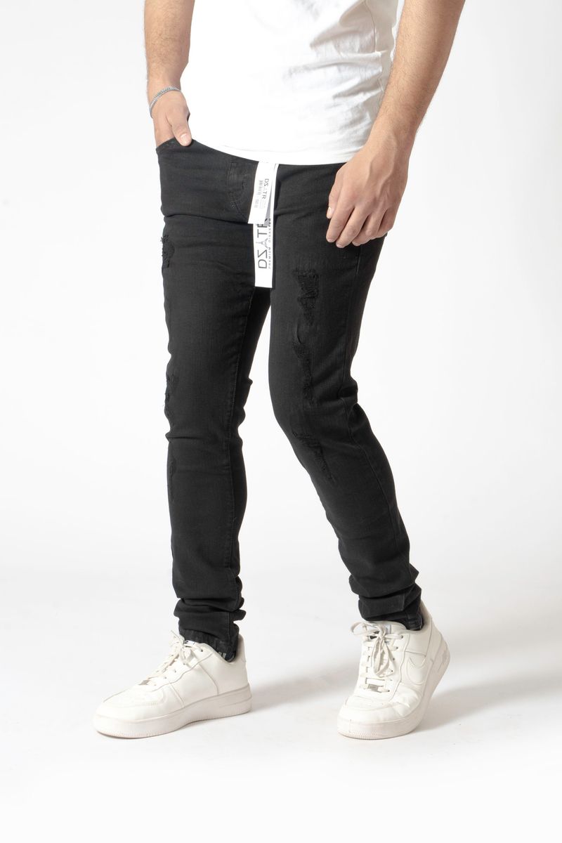 DZTR Premium Distressed Jeans 351 - Black