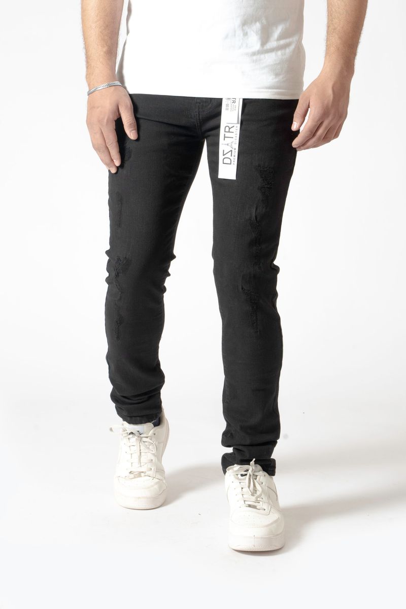 DZTR Premium Distressed Jeans 351 - Black