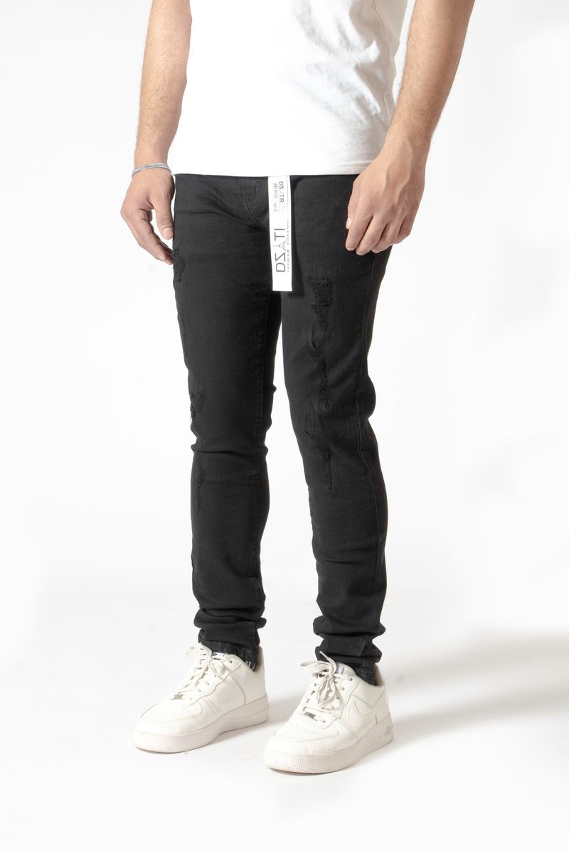 DZTR Premium Distressed Jeans 351 - Black