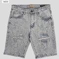 B&M Distressed Denim Shorts - Grey