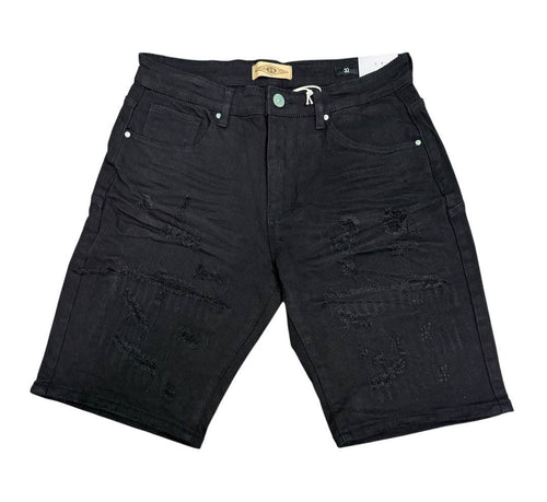 B&M Distressed Denim Shorts - Jet Black
