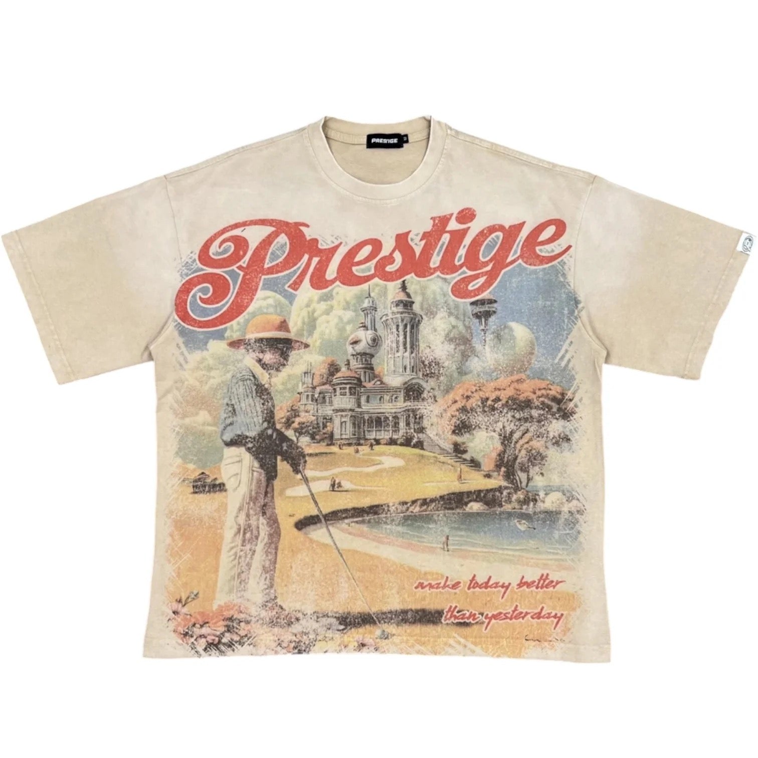 Prestige Collection Graphic Shit - Cream
