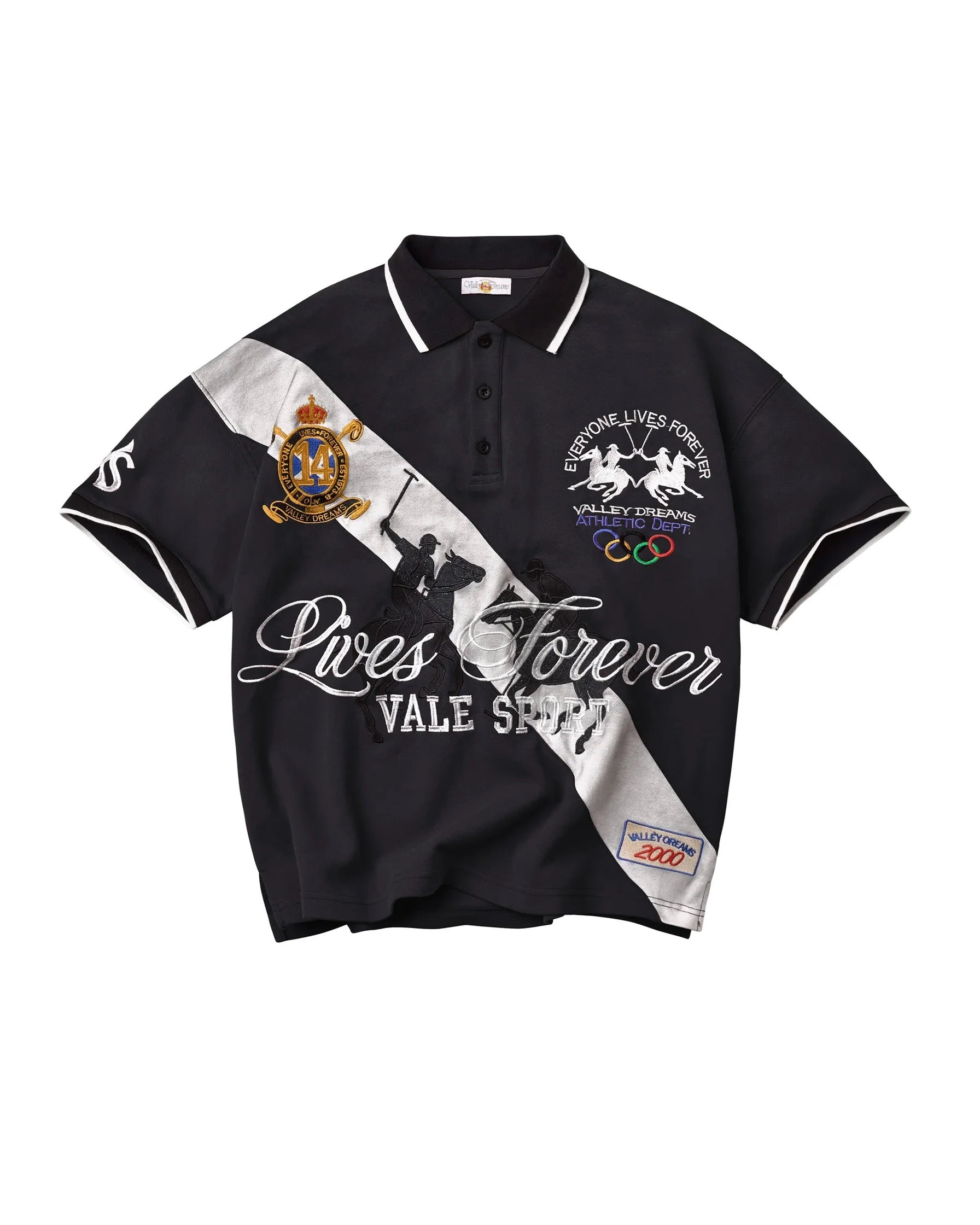 VALE DREAMS Lives Forever Polo - Black