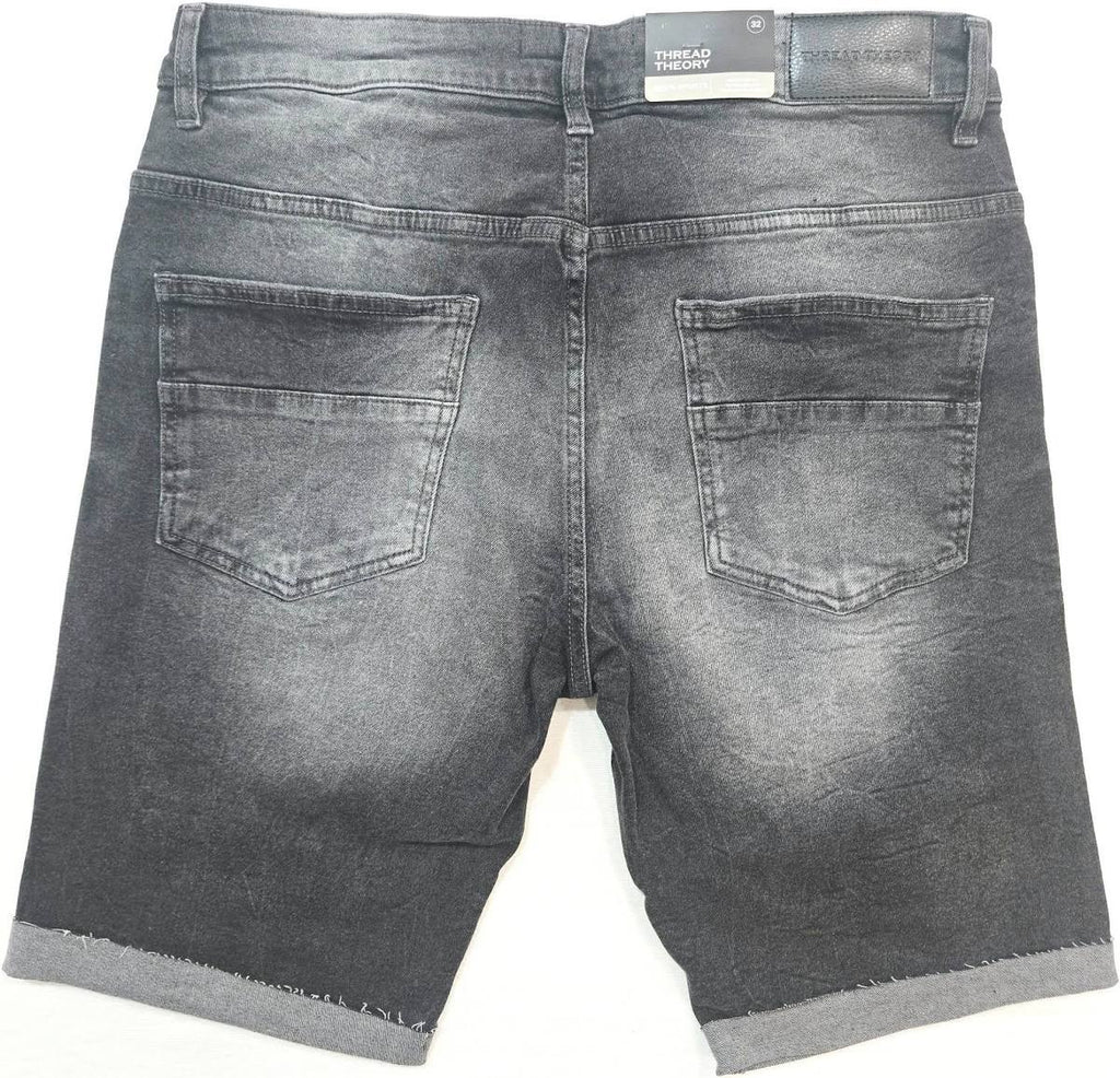 Thread Theory Distressed Denim Shorts - Grey