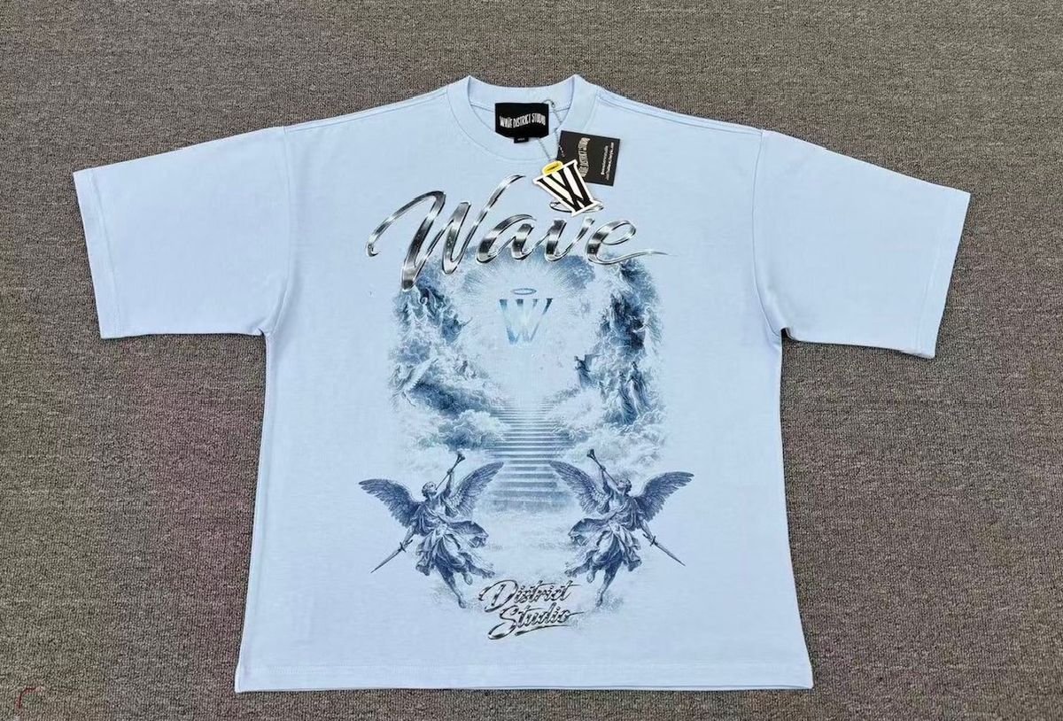 Mr.Wave District Glory Oversized Shirt - Sky Blue