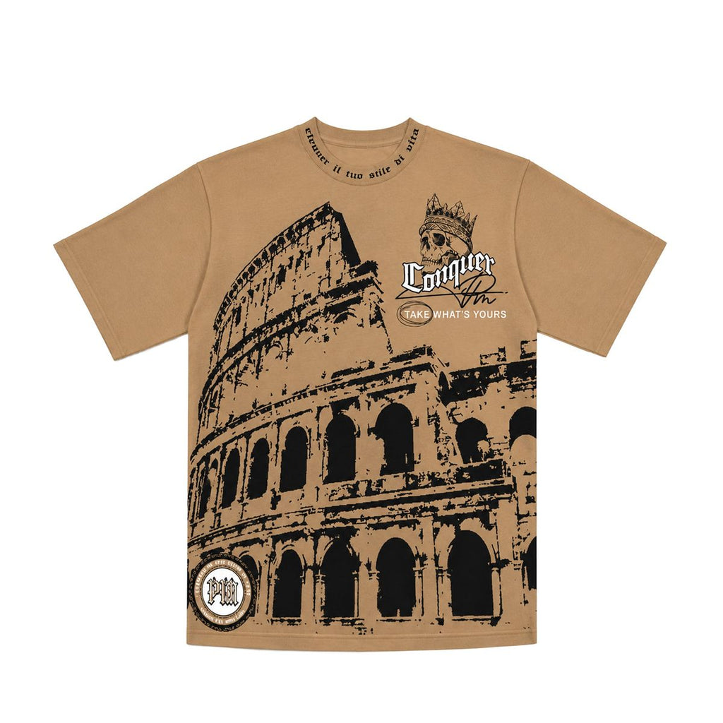 Premium Milano Rich In History Crew Neck Shirt Khaki
