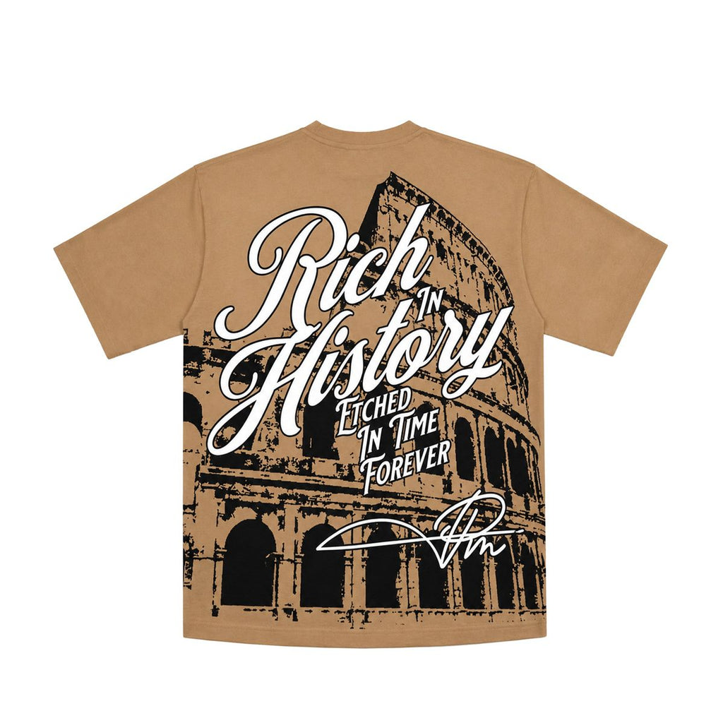 Premium Milano Rich In History Crew Neck Shirt Khaki