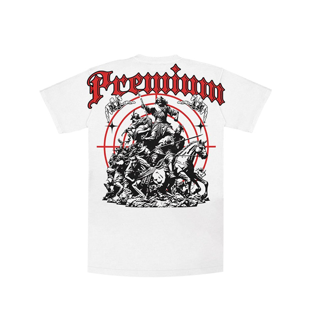 Premium Milano Target On Sight Crew Neck Shirt White