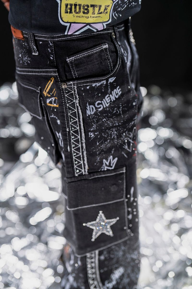 Elite Baggy Graffiti Cargo Denim