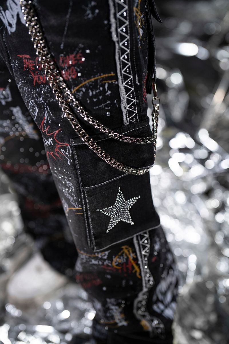 Elite Baggy Graffiti Cargo Denim