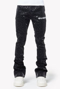 Guapi Obsidian Black Raindrop Leather Pant