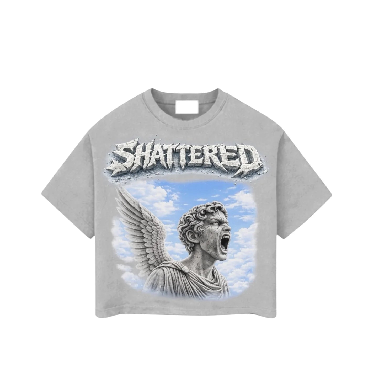 Shattered Hearts BLUE SKY GRAY Shirt