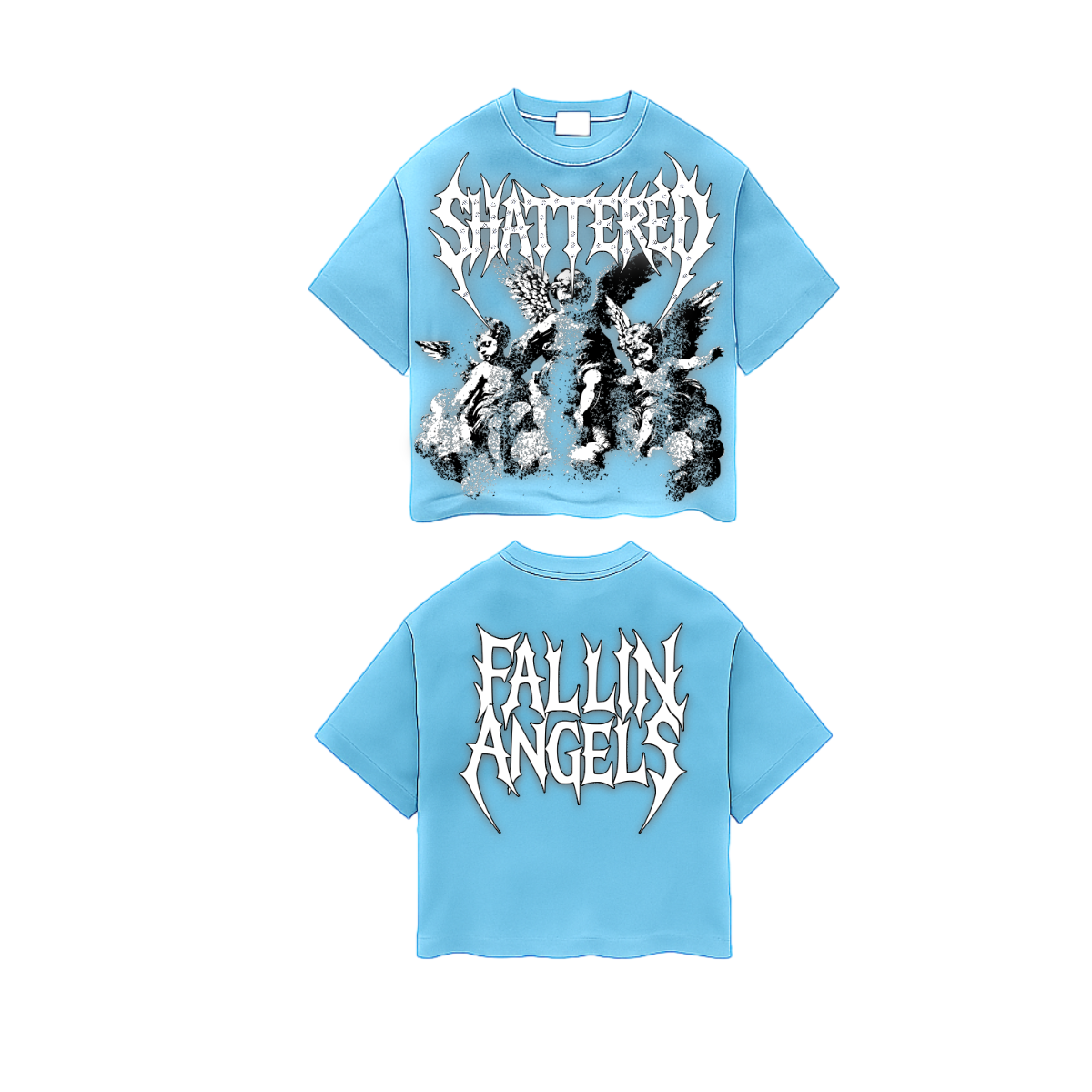 Shattered Hearts Blue FALLIN AGNELS Shirt
