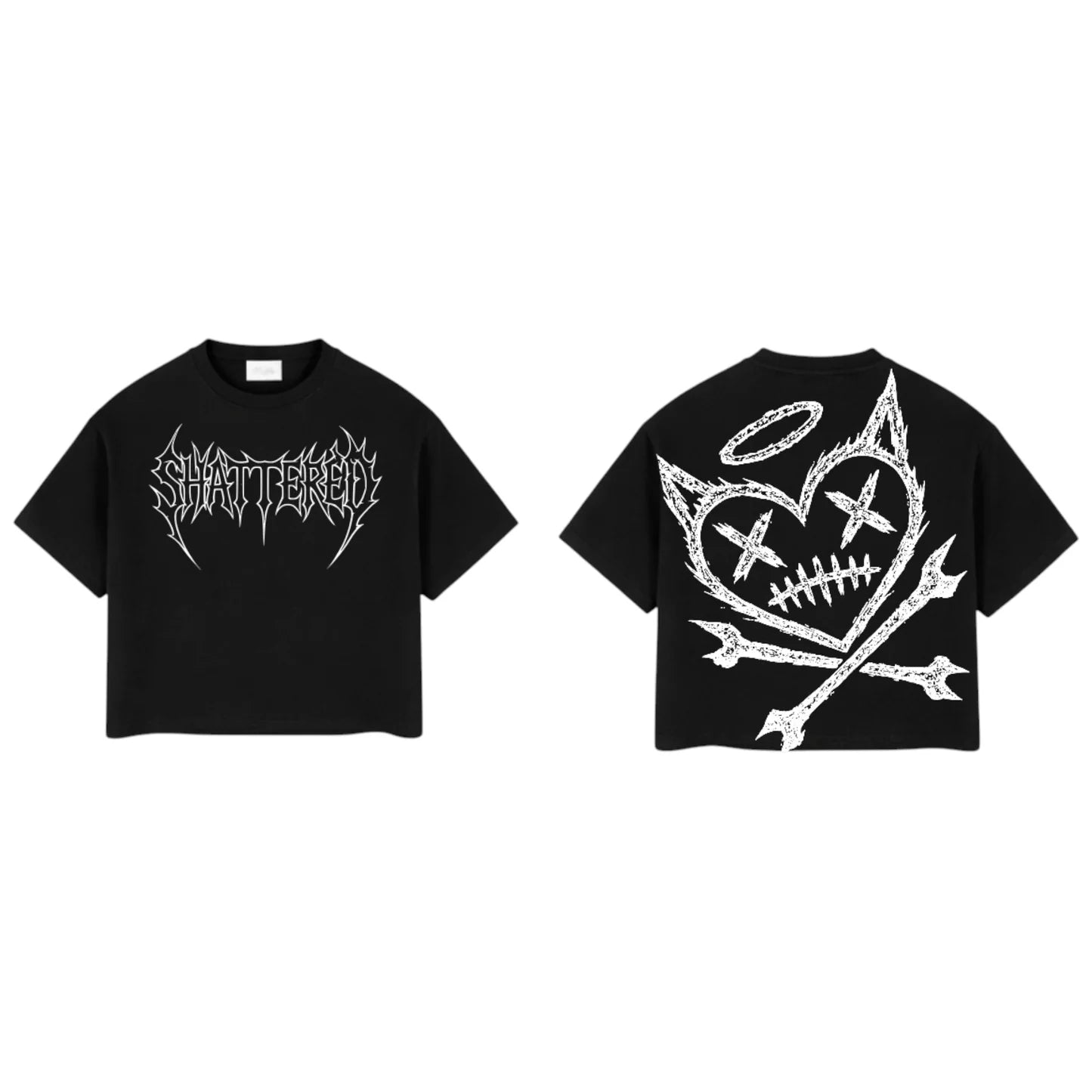 Shattered Hearts Black SHATTERED LOGO Shirt