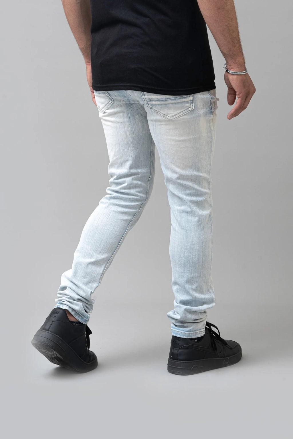 DZTR Premium Distressed Jeans - Ice Blue