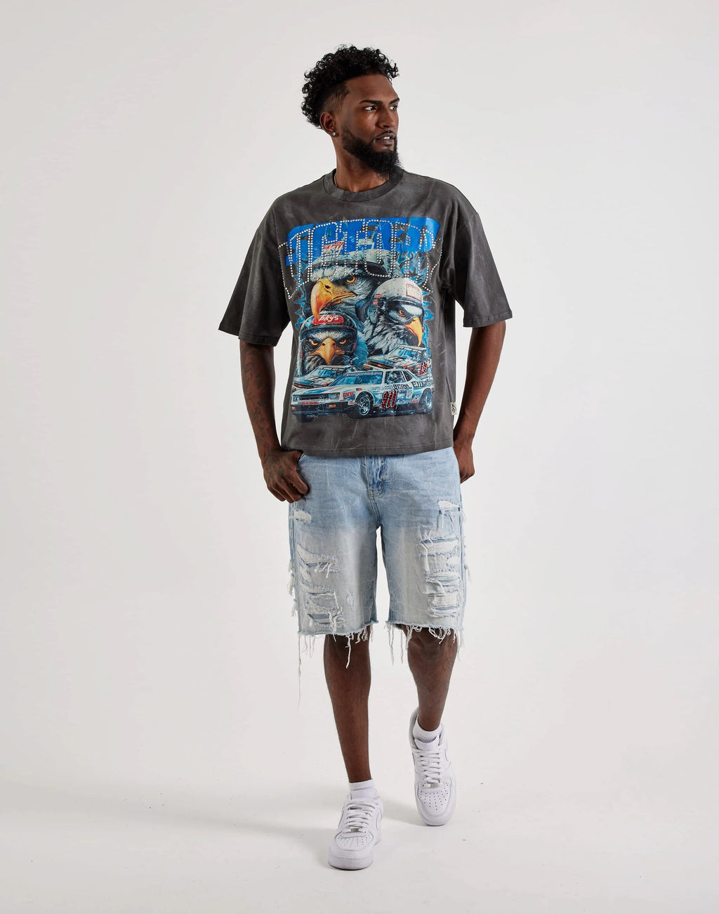 BKYS Speed Eagle Graphic Shirt - Charcoal